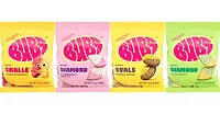 Bubs product line of four colorful packages. Bubs product line of four colorful packages.
