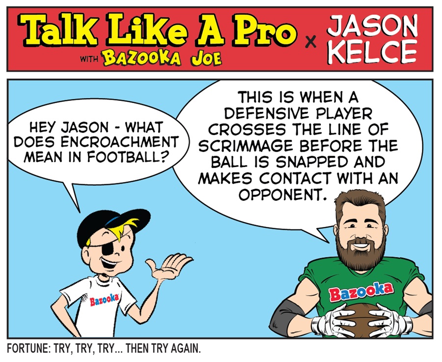 Comic featuring footballer Jason Kelce