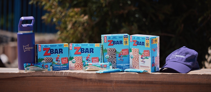 Boxes of Zbar snack bars standing outside