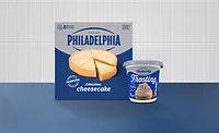 Philadelphia Frozen Cheesecake and Cinnamon Frosting