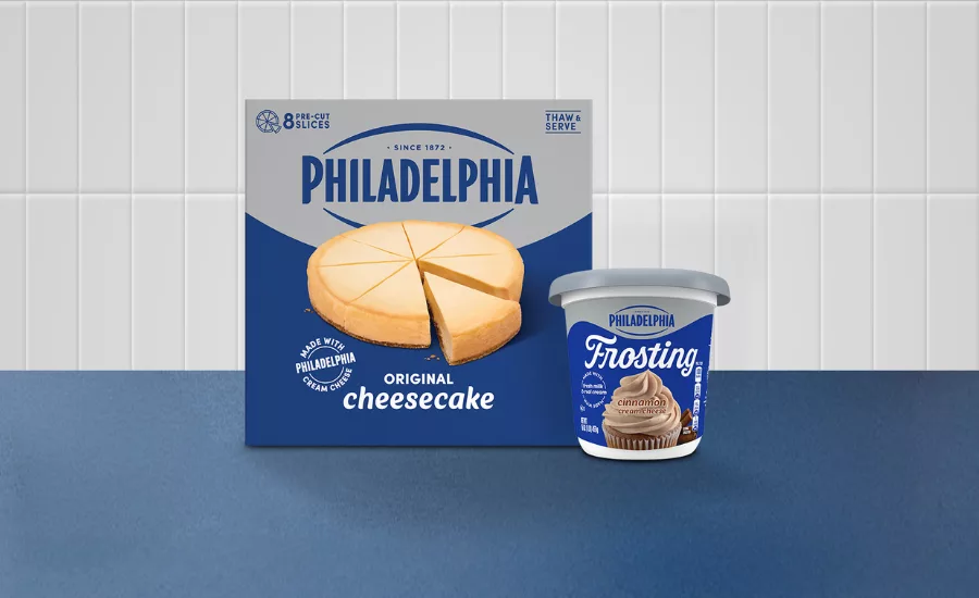 Philadelphia Frozen Cheesecake and Cinnamon Frosting