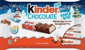 kinder chocolate seasonal lay down bags