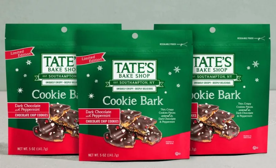tate's peppermint cookie bark