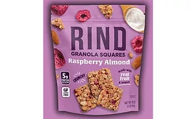Rind Snacks debuts Raspberry Almond Granola Squares