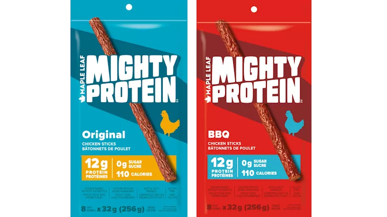 Maple Leaf Foods Mighty Protein meat sticks