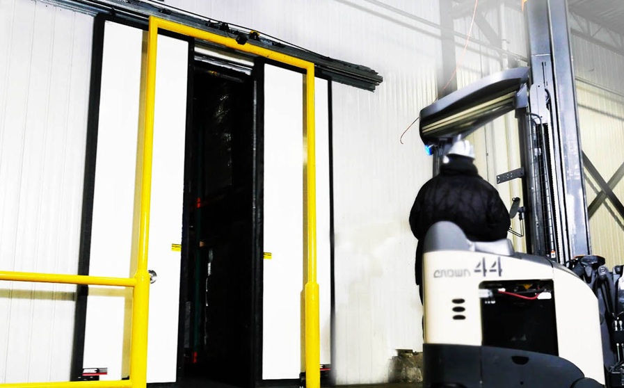 Fabric overhead Rytec door in a facility