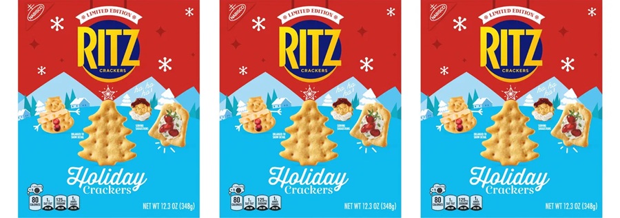 Carton of holiday-shaped Ritz Crackers