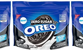 Blue pouch of Oreo Zero Sugar cookies