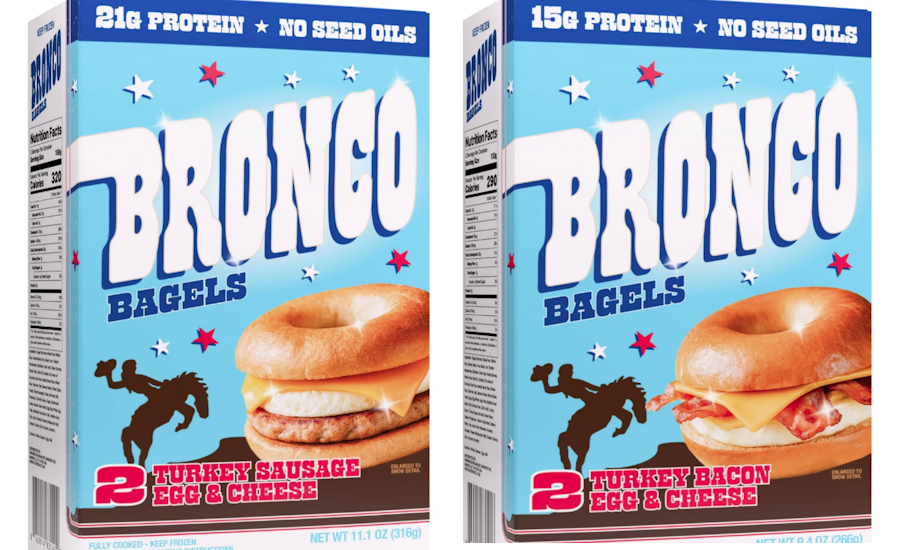 Bronco rolls out turkey bacon and sausage bagels to Target