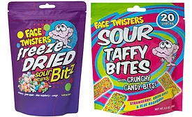Face Twisters debuts freeze-dried candy, sour taffy bites