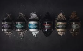 Assorted jars of Saltverk Icelandic salts