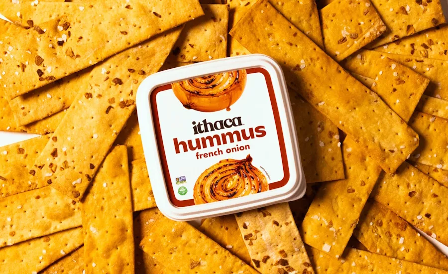 Firehook, Ithaca Hummus unveil LTO French Onion cracker
