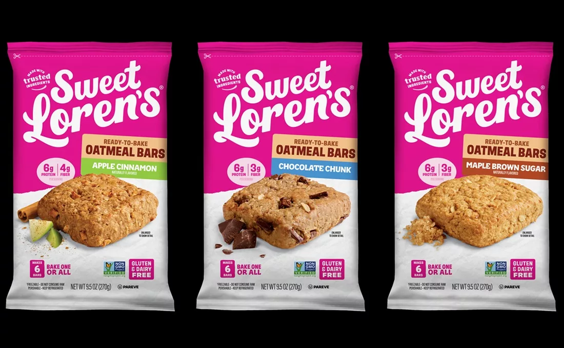 Three packages of Sweet Loren's ready-to-bake bars
