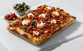 Calabrian chili deep dish pizza