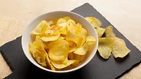 Potato chips Potato chips in a bowl