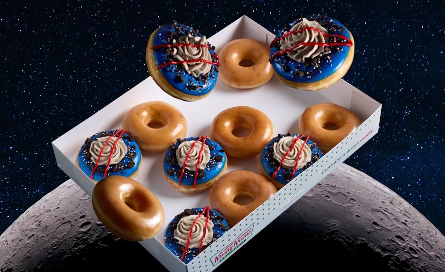 Krispy Kreme catapults Artemis II doughnut into shops