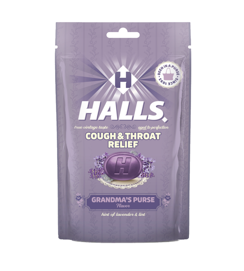 Halls introduces Grandma's Purse flavor