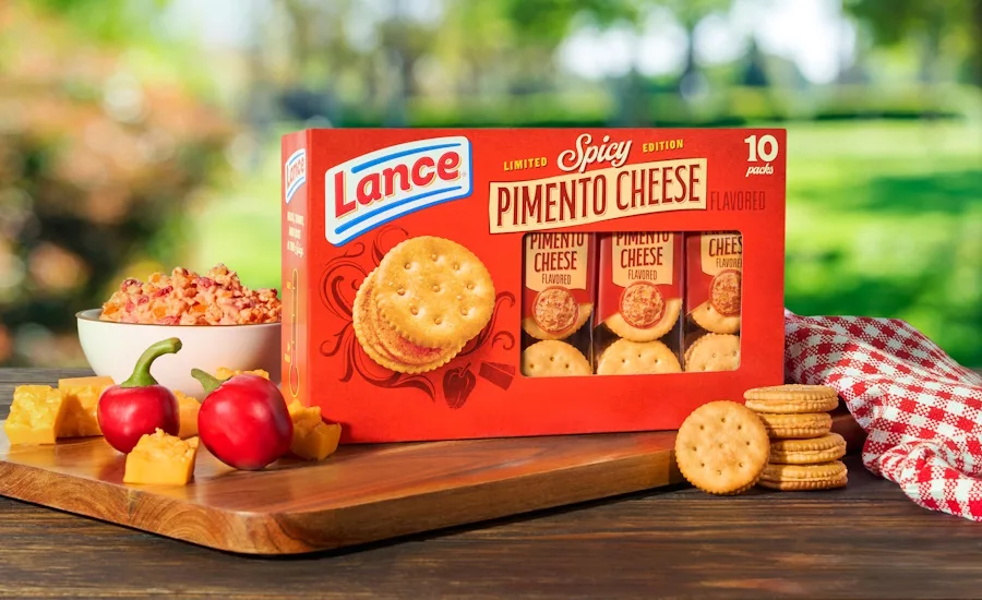 Lance debuts LTO Spicy Pimento Cheese crackers