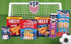 Containers of U.S. Soccer x Kellanova snacks