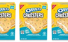Triptych of Oreo Confetti Cakester cartons