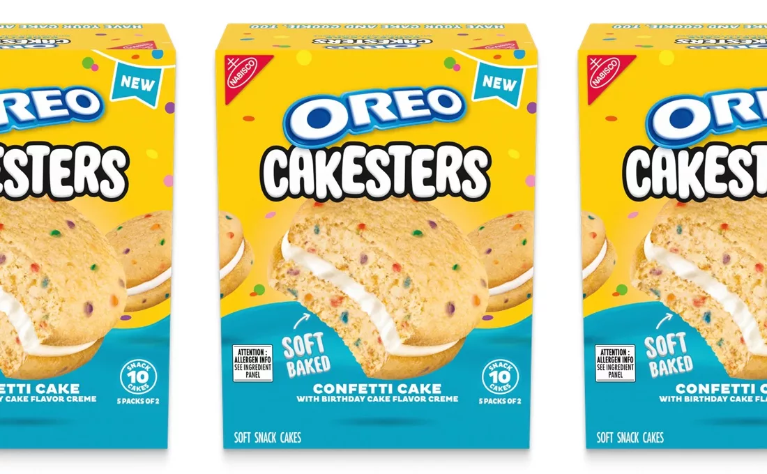 Triptych of Oreo Confetti Cakester cartons