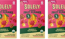 Solely debuts Mango Raspberry fruit gummies