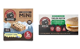 Kodiak introduces breakfast sandwiches, drizzled mini bars