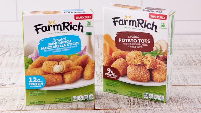 Farm Rich rolls out snack-sized mozzarella sticks, potato tots