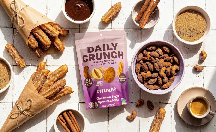 Daily Crunch debuts Cinnamon Churro Sprouted Nut Medley