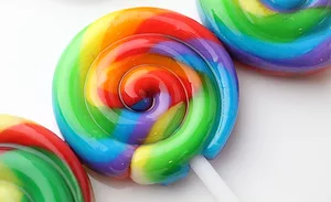 Multi color lollipop virginia dare