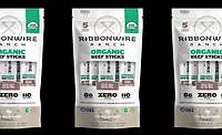 Ribbonwire.jpg Three pouches of Ribbonwire Ranch organic meat snacks