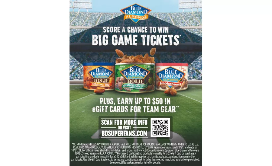 Win Big Game tickets with Blue Diamond