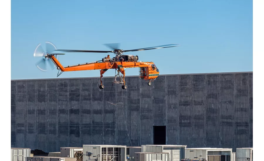 Schwan's pizza plant installs HVAC units using helicopters