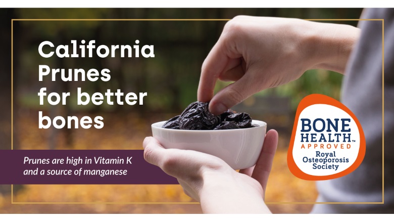 California Prunes receives 'Bone Health Approved' status from Royal Osteoporosis Society