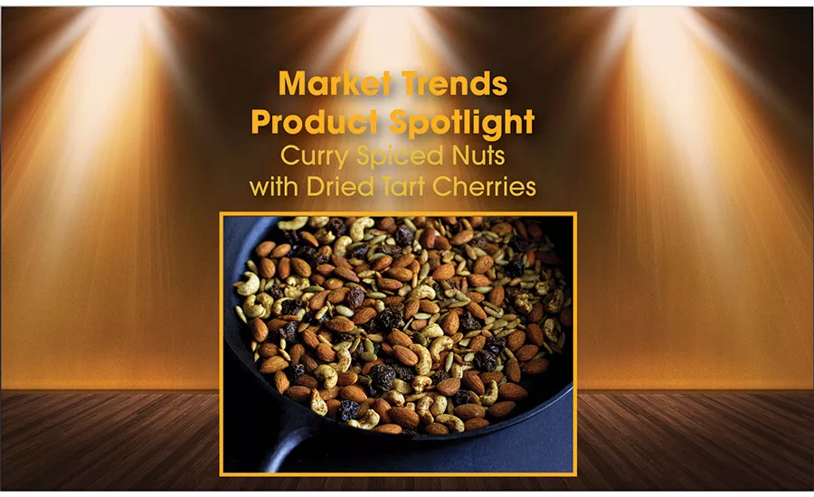 Curry Spiced Nuts with Dried Tart Cherries