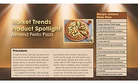 almond pesto pizza