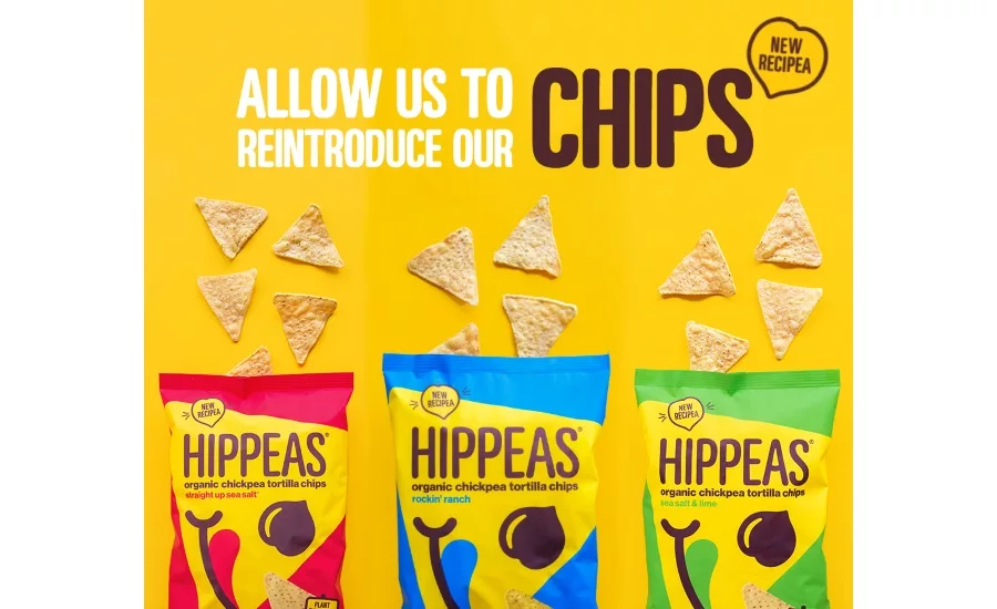 HIPPEAS rebrands tortilla chip line, debuts Sea Salt & Lime flavor