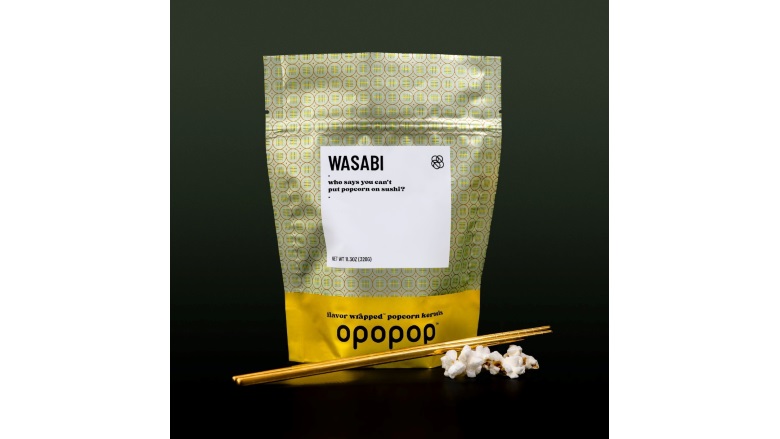 Opopop Wasabi Flavor Wrapped Popcorn Kernels