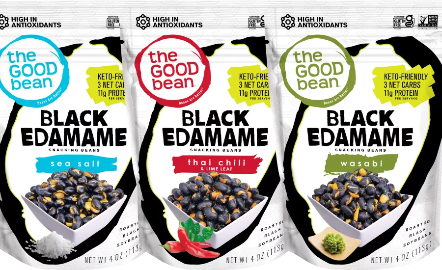 The Good Bean debuts Black Edamame Snacking Beans