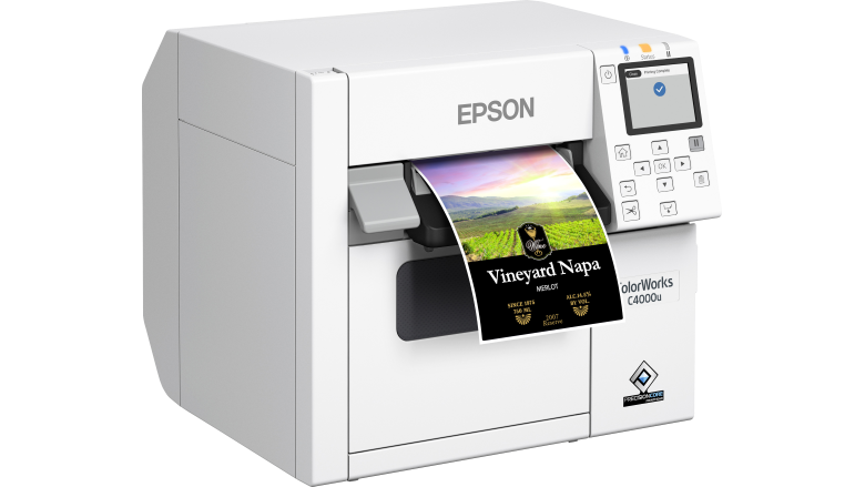 Epson ColorWorks C4000 compact, on-demand color label printer