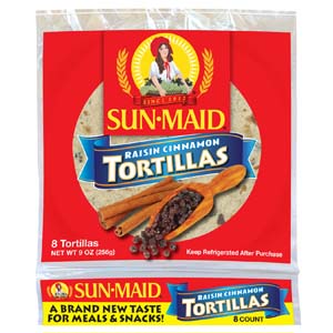 Sun-Maid Raisin Cinnamon Tortillas