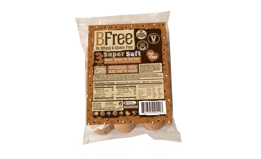BFree brown seeded hot dog buns