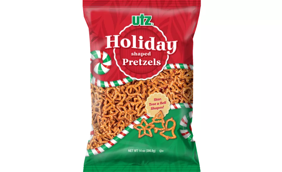 Utz holiday-shaped pretzels