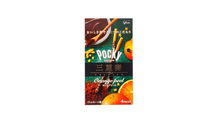 Pocky trinity orange peel flavor