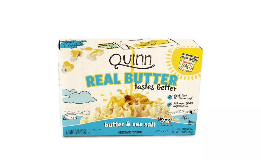 Quinn Snacks Real Butter Tastes Better microwave popcorn
