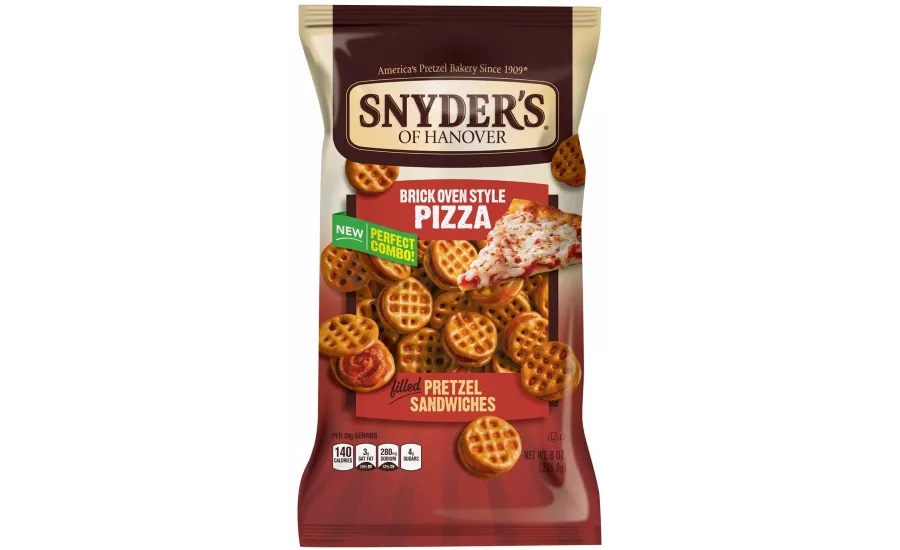 Snyders of Hanover pretzel sandwiches pizza