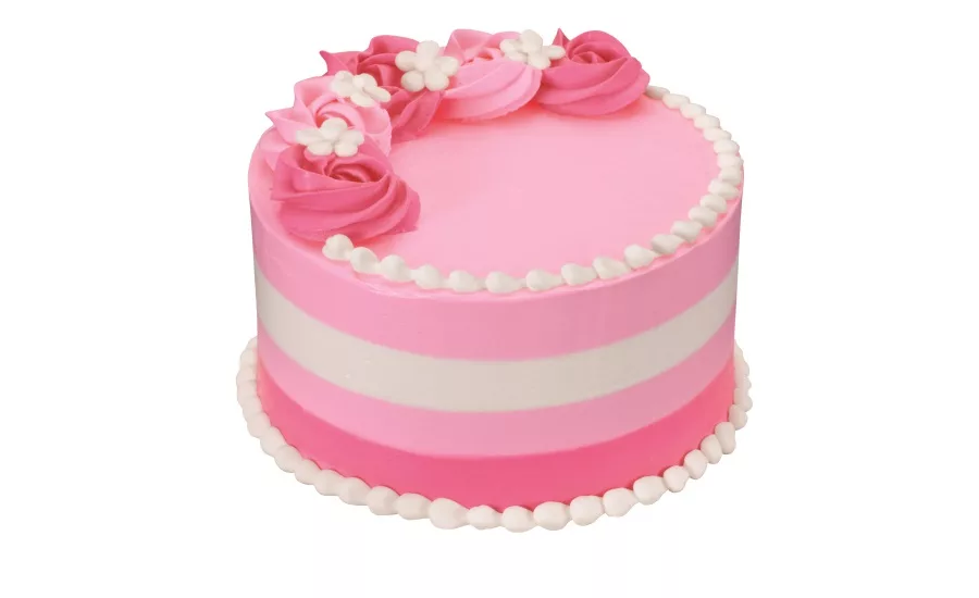 Baskin-Robbins Floral Stripe Cake