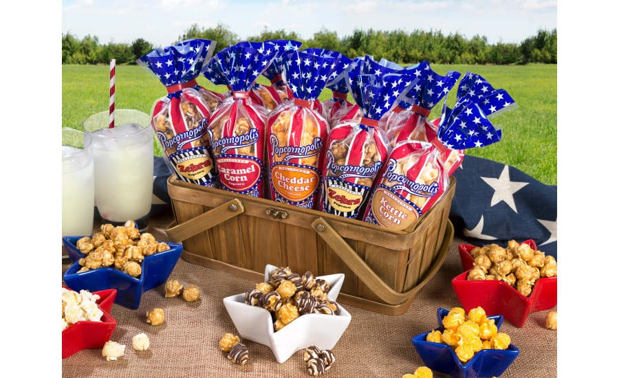 Popcornopolis patriotic mini popcorn cones