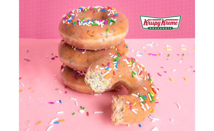 Krispy Kreme glazed confetti doughnut