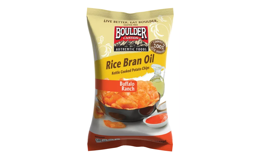 Boulder Canyon chips made with rice bran oil